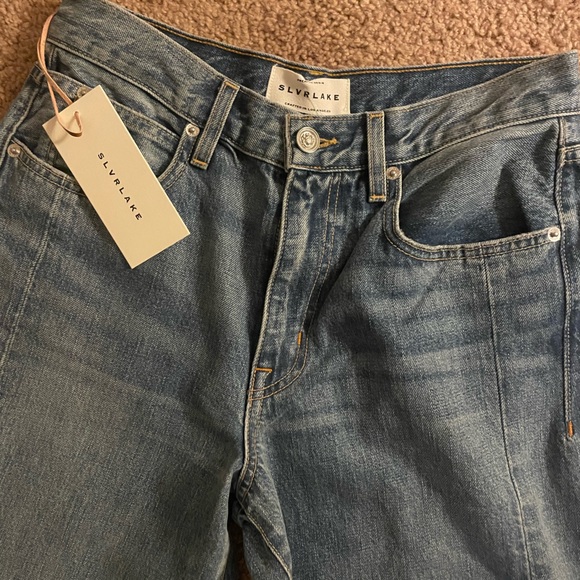 NWT SLVRLAKE Jackson No Side Seam Leg Fever Pitch Wash - Picture 5 of 8